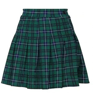 Pretty Little Thing PLT Green Check Tennis Side Split Mini Skirt 12